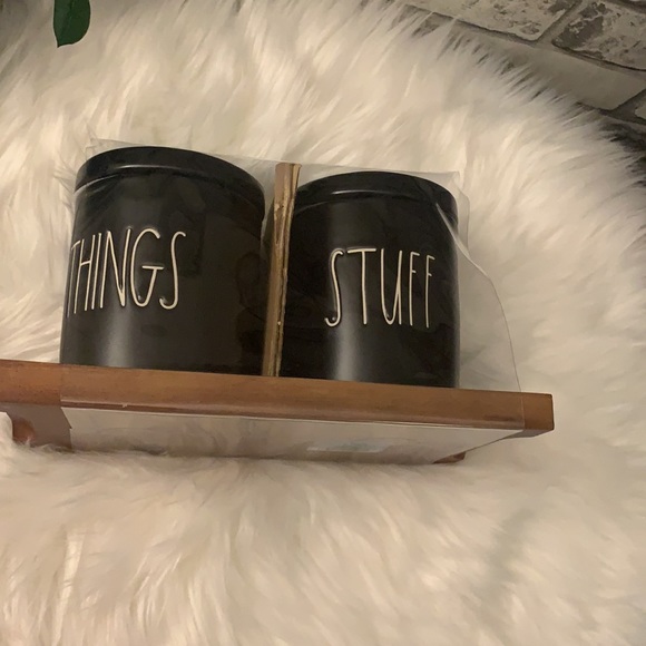 Rae Dunn THINGS STUFF bathroom set - Picture 5 of 7